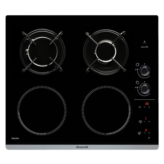 PLACA VITROCERAMICA BRANDT INDUCCION Y GAS BPI6413BM  | 4 ZONAS