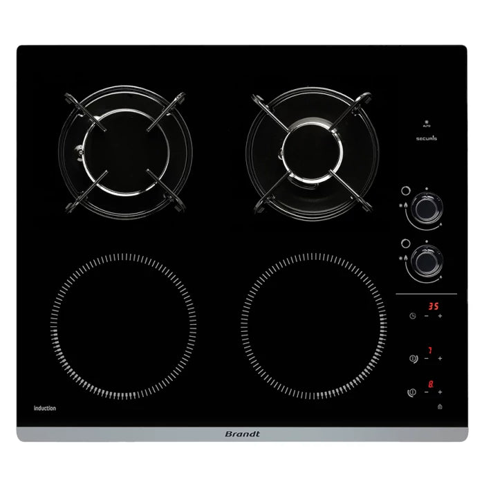 PLACA VITROCERAMICA BRANDT INDUCCION Y GAS BPI6413BM | 4 ZONAS - Muebles San Andres
