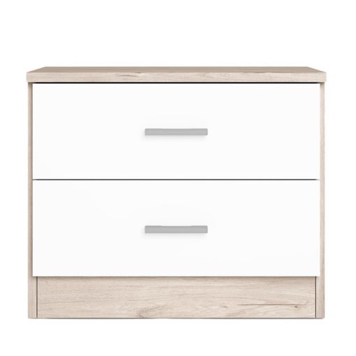 MESITA 2 CAJONES "COUPLE" - SAHARA / BLANCO MATE_3