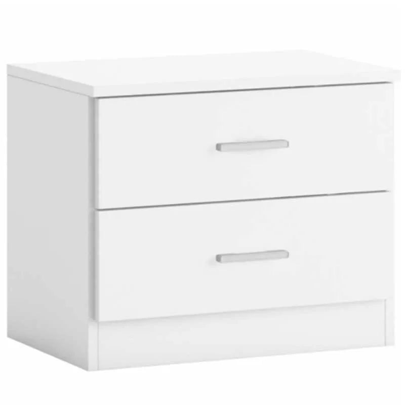 MESITA 2 CAJONES "COUPLE" - BLANCO MATE