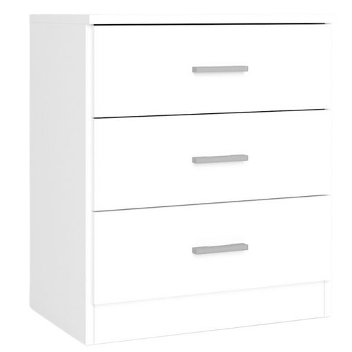 MESITA 3 CAJONES "COUPLE" - BLANCO MATE