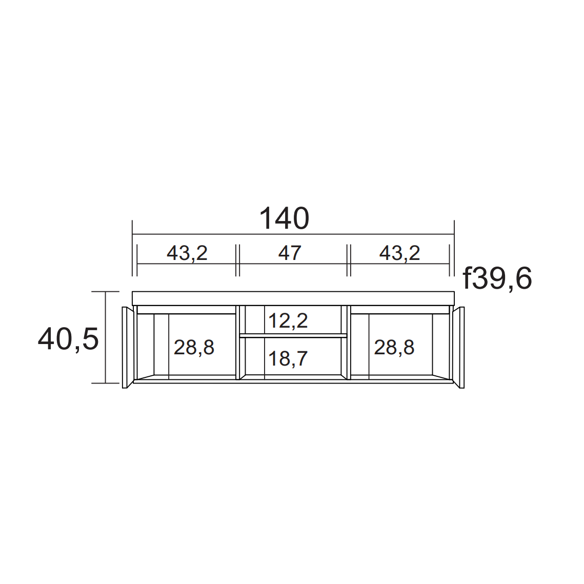 MODULO TV 3 PUERTAS + HUECO "ELIS"_2