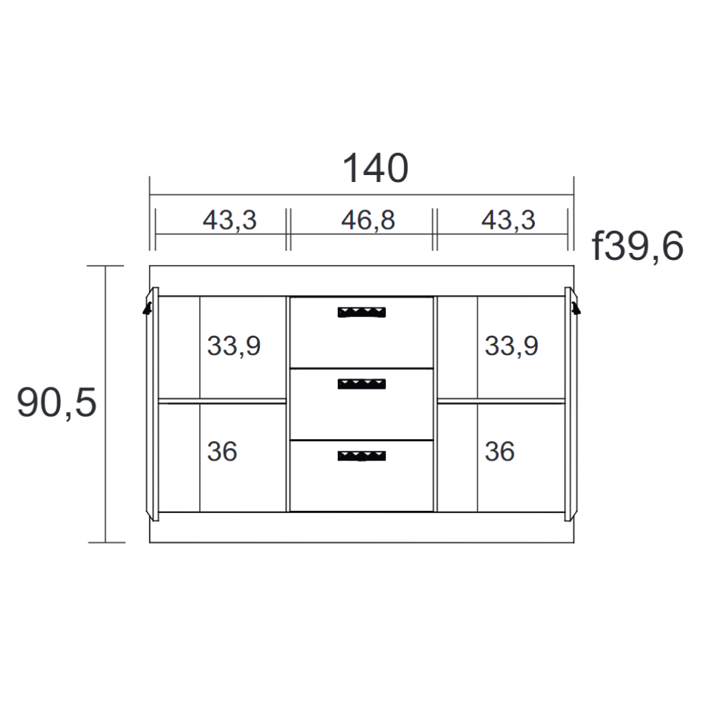 APARADOR 2 PUERTAS + 3 CAJONES ARGOS_med
