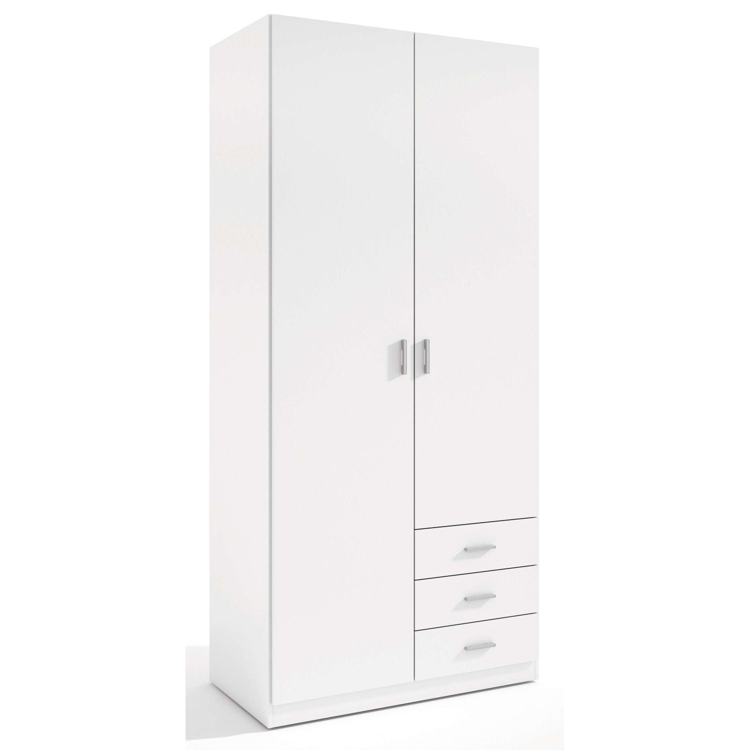 ARMARIO 2 PUERTAS + 3 CAJONES ROMA - BLANCO MATE