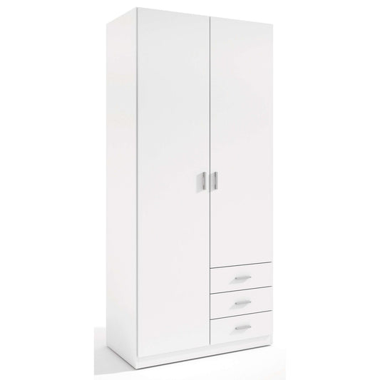 ARMARIO 2 PUERTAS + 3 CAJONES ROMA - BLANCO MATE