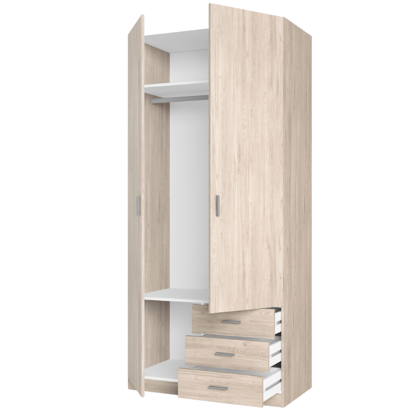 ARMARIO 2 PUERTAS + 3 CAJONES ROMA - SAHARA_2