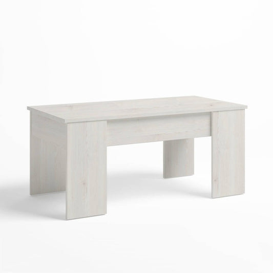 MESA CENTRO ELEVABLE "LOW" - BLANCO NÓRDICO