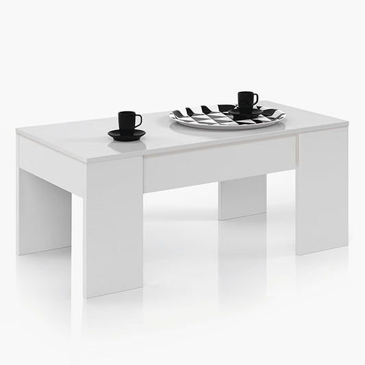 MESA CENTRO ELEVABLE "LOW" - BLANCO MATE