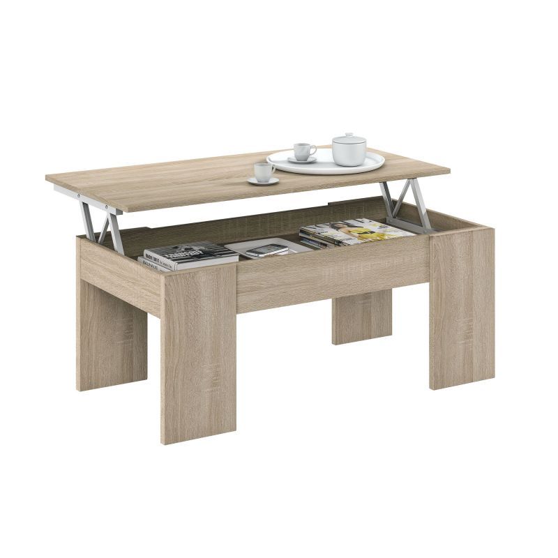 MESA CENTRO ELEVABLE "LOW" - NATURALE