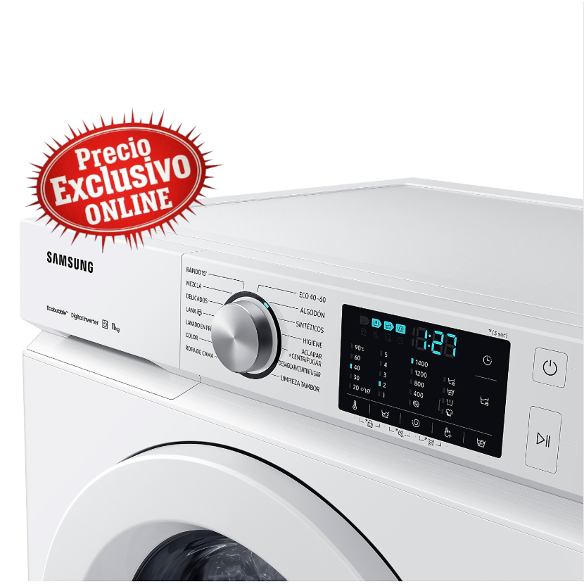 LAVADORA SAMSUNG WW11BBA046TWEC | 11KG | 1400RPM