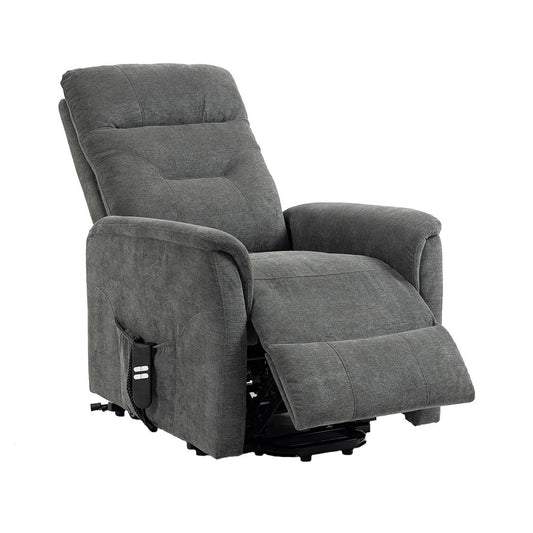 SILLÓN POWER LIFT "HERMES" 2 MOTORES | GRIS CLARO - Muebles San Andres