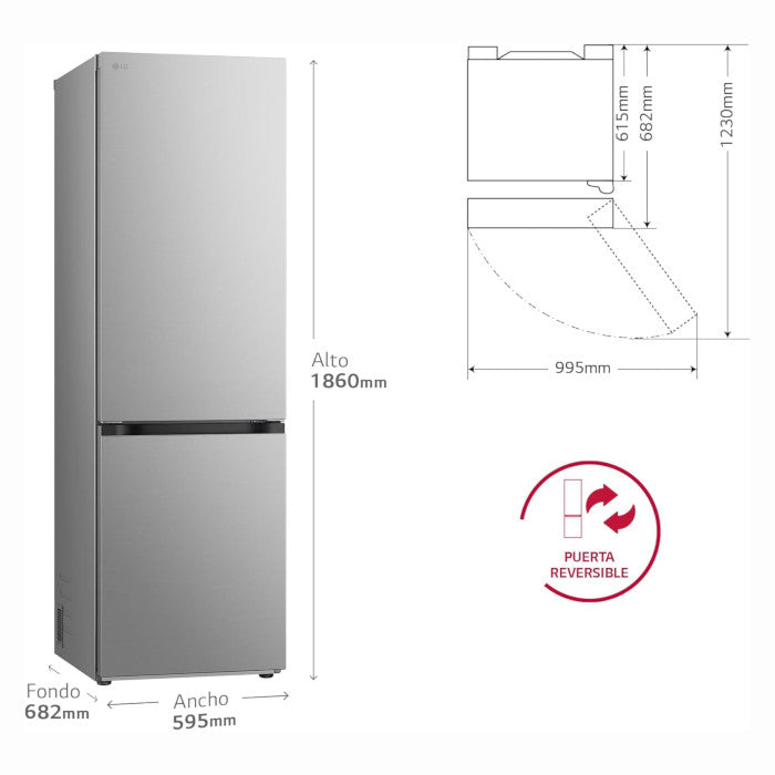 FRIGORÍFICO LG GBV21L0EPY | 234L / 110L
