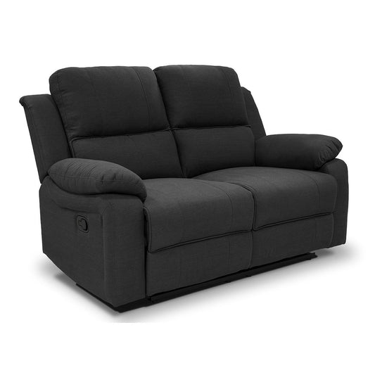 SOFÁ 2 PLAZAS "VERA" RELAX MANUAL | GRIS OSCURO - Muebles San Andres