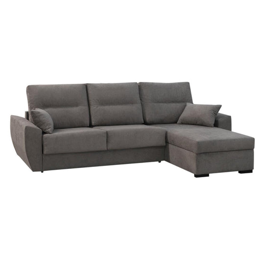 SOFÁ CAMA CHAISE LONGUE "BERGANTÍN" | GRIS OSCURO | REVERSIBLE