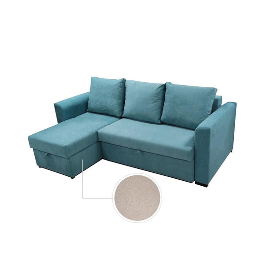 SOFÁ CAMA CHAISE LONGUE "FALÚA" | BEIGE - Muebles San Andres