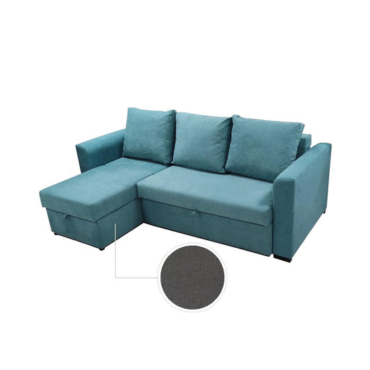 SOFÁ CAMA CHAISE LONGUE "FALÚA" | GRAFITO - Muebles San Andres