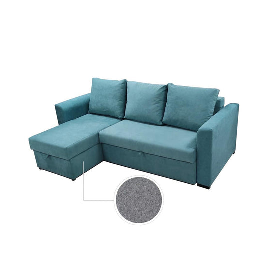 SOFÁ CAMA CHAISE LONGUE "FALÚA" | GRIS - Muebles San Andres