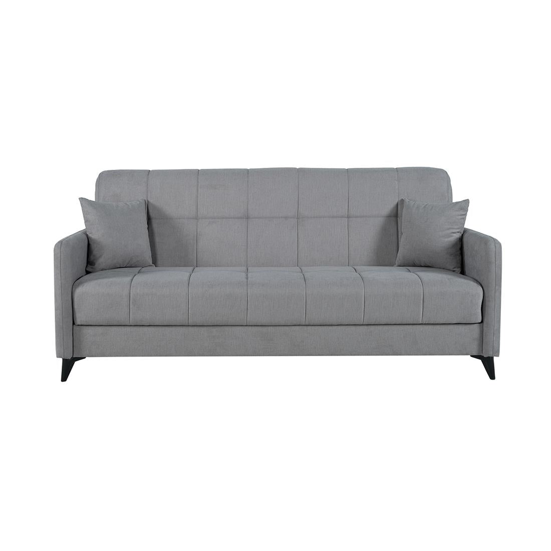 SOFÁ CAMA LIBRO "LUCA" | PIEDRA - Muebles San Andres
