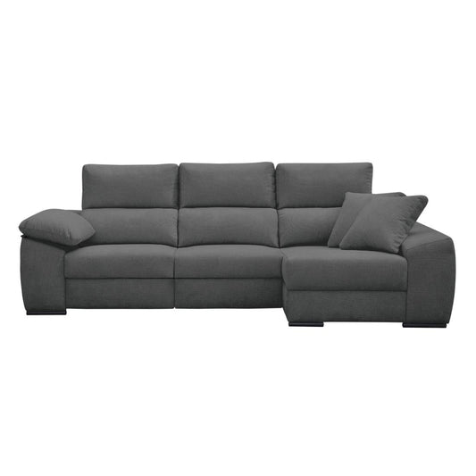 SOFÁ CHAISE LONGUE "BEIRUT" | GRIS | DERECHO - Muebles San Andres