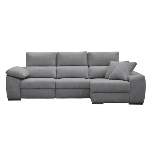 SOFÁ CHAISE LONGUE "BEIRUT" | GRIS CLARO | DERECHO - Muebles San Andres