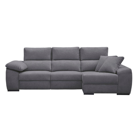 SOFÁ CHAISE LONGUE "BEIRUT" | GRIS OSC | DERECHO - Muebles San Andres