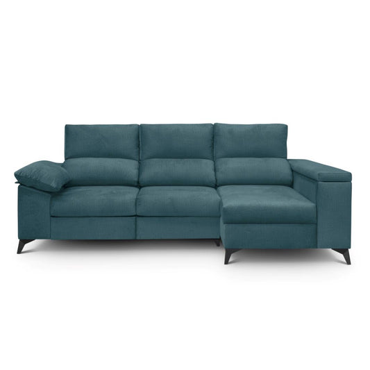 SOFÁ CHAISE LONGUE "DANTE" | VERDE | DERECHO - Muebles San Andres