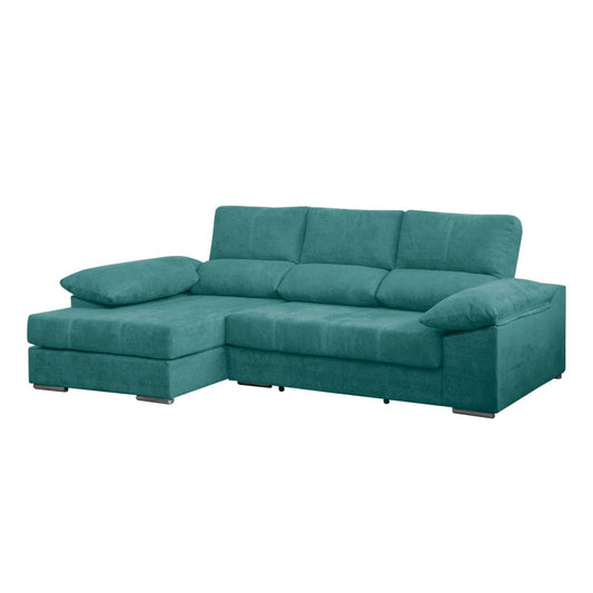 SOFÁ CAMA CHAISE LONGUE "SAMUEL" | TURQUESA | IZQUIERDO - Muebles San Andres