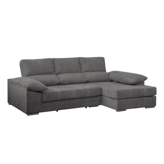 SOFÁ CAMA CHAISE LONGUE "SAMUEL" | GRIS CLARO | DERECHO - Muebles San Andres