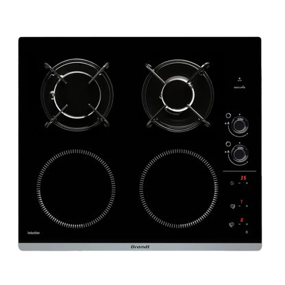 PLACA VITROCERAMICA BRANDT INDUCCION Y GAS BPI6413BM  | 4 ZONAS