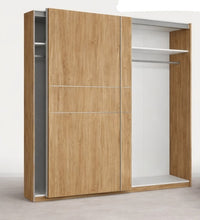 ARMARIO 2 PUERTAS CORREDERAS "SIENA" | 182x56x200 - NATURALE || [MONTAJE INCLUIDO] - Muebles San Andres