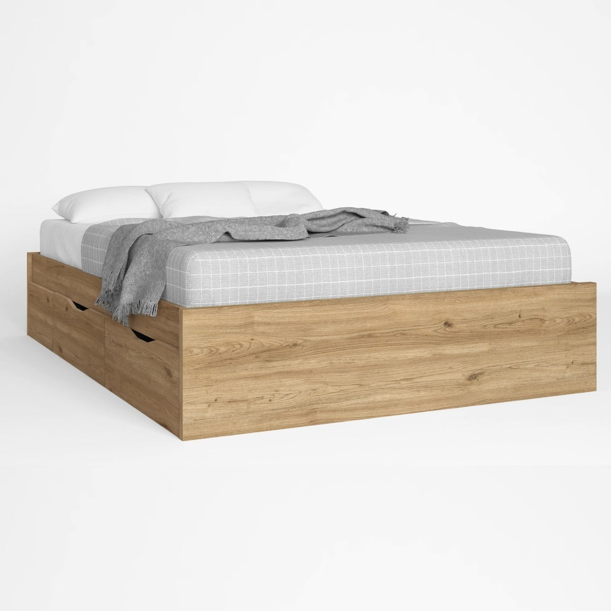 BAÑERA CAMA TRC100 150x190 CON 4 CAJONES | NATURALE - Muebles San Andres