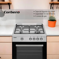 Cocina-gas-Corbero-con-parrillas-esmaltadas
