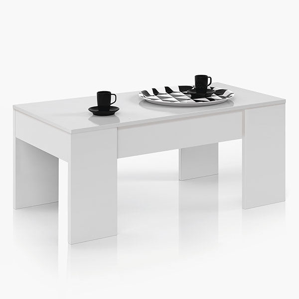 MESA CENTRO ELEVABLE "LOW" - BLANCO MATE