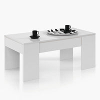 MESA CENTRO ELEVABLE "LOW" - BLANCO MATE