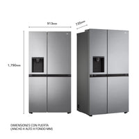 FRIGORÍFICO LG AMERICANO INOX GSLV51PZXM SIN TOMA | 635L No Frost - Muebles San Andres