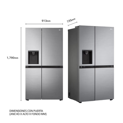 FRIGORÍFICO LG AMERICANO INOX GSLV51PZXM SIN TOMA | 635L No Frost
