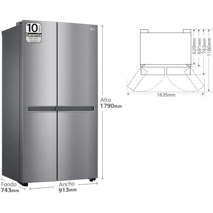 FRIGORÍFICO LG AMERICANO GSBV30PZXM | 634L