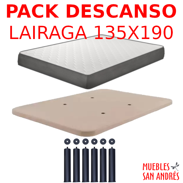 PACK DESCANSO LAIRAGA 135x190 - Muebles San Andres