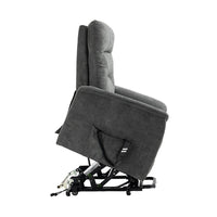 SILLÓN POWER LIFT "HERMES" 2 MOTORES | GRIS CLARO - Muebles San Andres