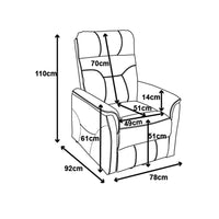 SILLÓN RELAX ELÉCTRICO "HERMES" | GRIS CLARO - Muebles San Andres