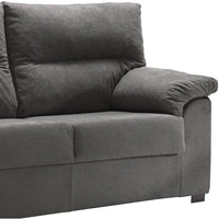 SOFÁ 2 PLAZAS "TESLA" | GRIS OSCURO - Muebles San Andres