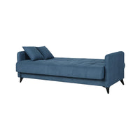 SOFÁ CAMA LIBRO "LUCA" | AZUL - Muebles San Andres