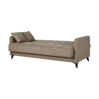 SOFÁ CAMA LIBRO "LUCA" | MARRÓN - Muebles San Andres