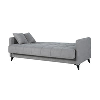 SOFÁ CAMA LIBRO "LUCA" | PIEDRA - Muebles San Andres