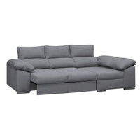 SOFÁ CHAISE LONGUE 3 PLAZAS "CIMA" | GRIS CLARO | DERECHO - Muebles San Andres