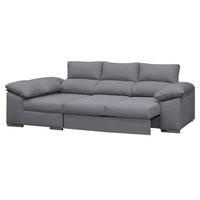 SOFÁ CHAISE LONGUE 3 PLAZAS "CIMA" | GRIS CLARO | IZQUIERDO - Muebles San Andres