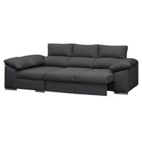 SOFÁ CHAISE LONGUE 3 PLAZAS "CIMA" | GRIS OSCURO | IZQ - Muebles San Andres
