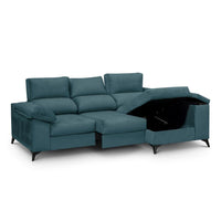 SOFÁ CHAISE LONGUE "DANTE" | VERDE | DERECHO - Muebles San Andres