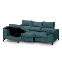 SOFÁ CHAISE LONGUE "DANTE" | VERDE | IZQUIERDO - Muebles San Andres