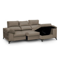 SOFÁ CHAISE LONGUE "DANTE" | VISON | DERECHO - Muebles San Andres